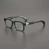 Ricardo Retro Rectangle Acetate Glasses Frame