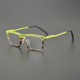 Garnet Rectangle Titanium Glasses Frame