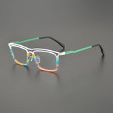 Garnet Rectangle Titanium Glasses Frame