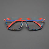 Garnet Rectangle Titanium Glasses Frame