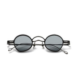 JJ Round Titanium Glasses Frame With Magnetic Sunglasses Clips