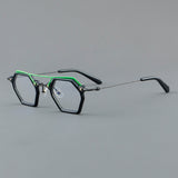 Nurhan Retro Acetate Titanium Glasses Frame