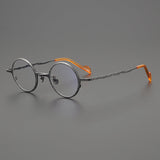 Rey Retro Round Titanium Eyeglasses Frame