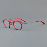 Nurhan Retro Acetate Titanium Glasses Frame