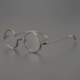 Bowen Vintage Round Glasses Frame Round Frames Southood Grey Stripe 