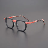 Clynt Acetate Rectangle Glasses Frame Rectangle Frames Southood Matte Black 