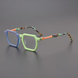 Clynt Acetate Rectangle Glasses Frame Rectangle Frames Southood Matte Blue Green 