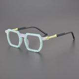 Clynt Acetate Rectangle Glasses Frame Rectangle Frames Southood Matte Light Green 