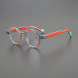 Ansley Retro Round Acetate Glasses Frame