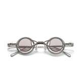 JK Round Titanium Glasses Frame With Magnetic Sunglasses Clips Aviator Frames Southood Silver 