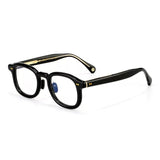 Joannes Vintage Acetate Eyeglasses Frame Rectangle Frames Southood Black 