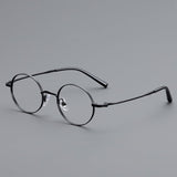 Luka Vintage Acetate Eyeglasses Frame Round Frames Southood Black 