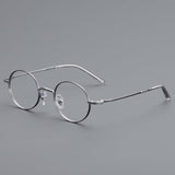 Luka Vintage Acetate Eyeglasses Frame Round Frames Southood Purple Silver 