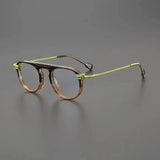 Mac Retro Aviator Acetate Glasses Frame Aviator Frames Southood Leopard Green 