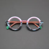 Dustin Retro Round Acetate Glasses Frame