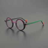 Dustin Retro Round Acetate Glasses Frame