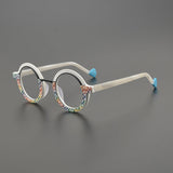 Dustin Retro Round Acetate Glasses Frame