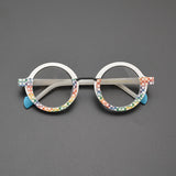 Dustin Retro Round Acetate Glasses Frame