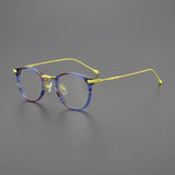 Merla Vintage Acetate Glasses Frame Cat Eye Frames Southood Gold 