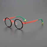 Oro Round Titanium Glasses Frame Round Frames Southood Red 