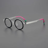 Oro Round Titanium Glasses Frame Round Frames Southood Silver 