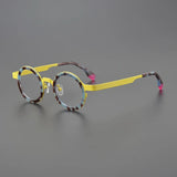 Oro Round Titanium Glasses Frame Round Frames Southood Yellow 