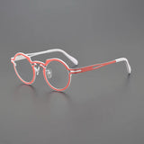 Page Titanium Irregular Round Glasses Frame Round Frames Southood Red White 