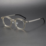 Paget Vintage Acetate Titanium Square Glasses Frame Rectangle Frames Southood Champagne 