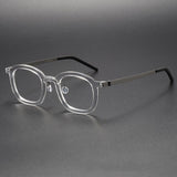 Paget Vintage Acetate Titanium Square Glasses Frame Rectangle Frames Southood Clear 