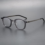 Paget Vintage Acetate Titanium Square Glasses Frame Rectangle Frames Southood Grey 