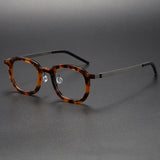 Paget Vintage Acetate Titanium Square Glasses Frame Rectangle Frames Southood Leopard 