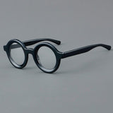 Sean Retro Round Acetate Glasses Frame Round Frames Southood Black 