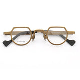 Takeo Pure Titanium Glasses Frame Geometric Frames Southood Bronze 