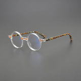 Varek Vintage Round Acetate Glasses Frame Round Frames Southood Clear orange 