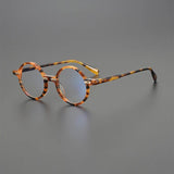 Varek Vintage Round Acetate Glasses Frame Round Frames Southood Leopard 