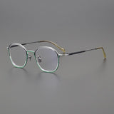 Wyth Square Titanium Glasses Frame Rectangle Frames Southood Green 