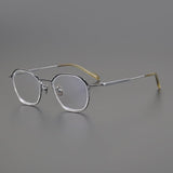 Wyth Square Titanium Glasses Frame Rectangle Frames Southood Gun 