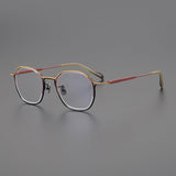 Wyth Square Titanium Glasses Frame Rectangle Frames Southood Red 