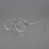 Wyth Square Titanium Glasses Frame Rectangle Frames Southood Yellow 