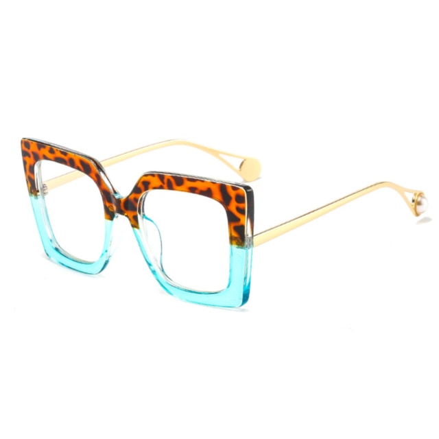 Wendy Retro Oversized Square Glasses Frame Fomoloo 7975