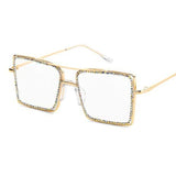 Glory Rhinestone Square Glasses Frames